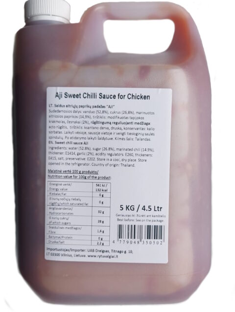 AJI Saldus čili padažas 5,0 kg